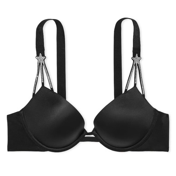 Victoria’s Secret 32C Black Very Sexy Starstruck Push Up Bra - Picture 1 of 5
